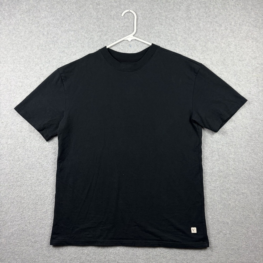 Vues T Shirt Mens Medium Black Blank Cotton Basic Essential Minimal Basic Tee